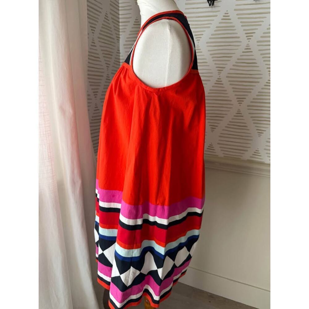 Kate Spade Women’s XS Red Geometric Print Babydoll Dress - Picture 3 of 5